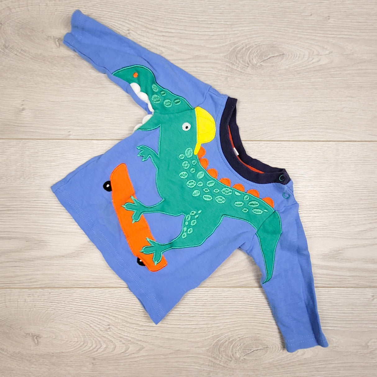 Lily and Jack blue long sleeve dinosaur top. Size 0-3 months