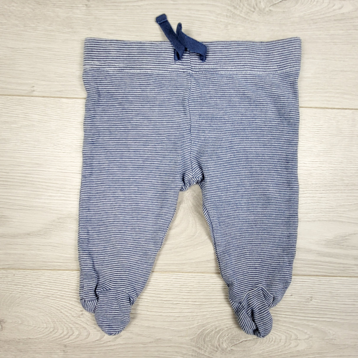 George blue striped footed pants. Size 0-3 months