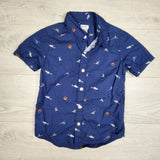 Carters navy button down shirt with sea creatures. Size 5T