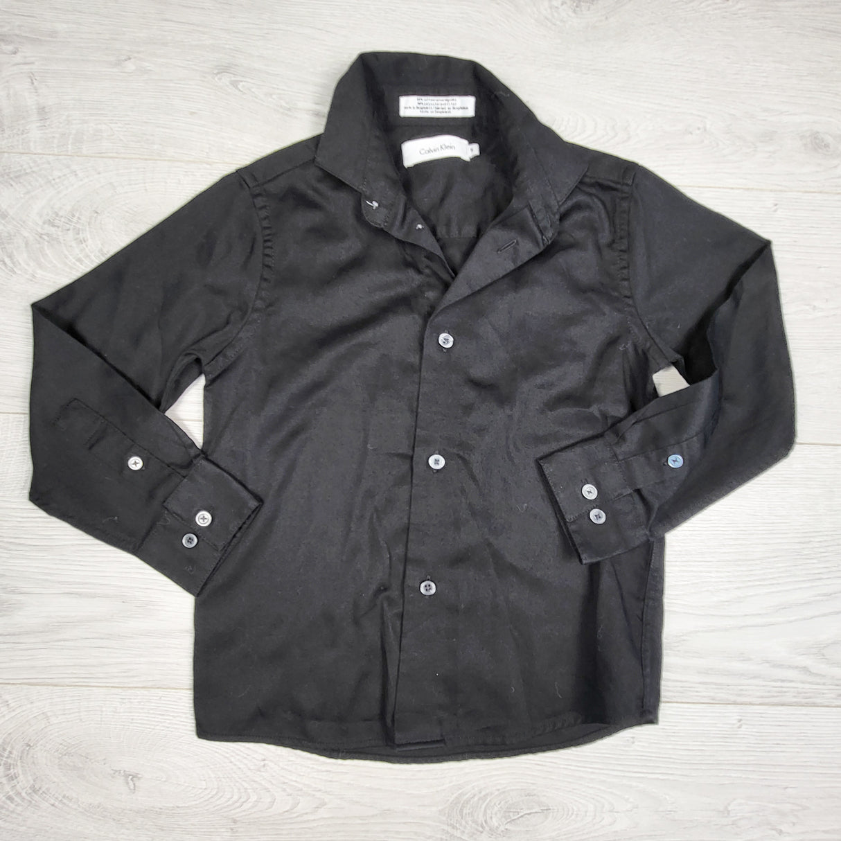 Calvin Klein black button down shirt. Size 5T