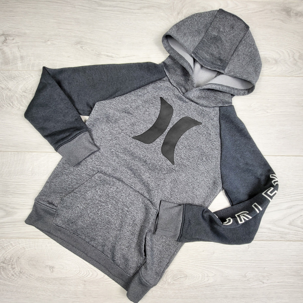 Hurley two-tone grey pullover active hoodie. Size 6