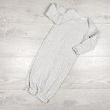 Simple Joys white and grey star patterned sleep gown. Size 0-3 months