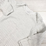 Simple Joys white and grey star patterned sleep gown. Size 0-3 months