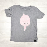 Whistle and Flute grey cotton candy t-shirt. Size 7/8 - AS IS