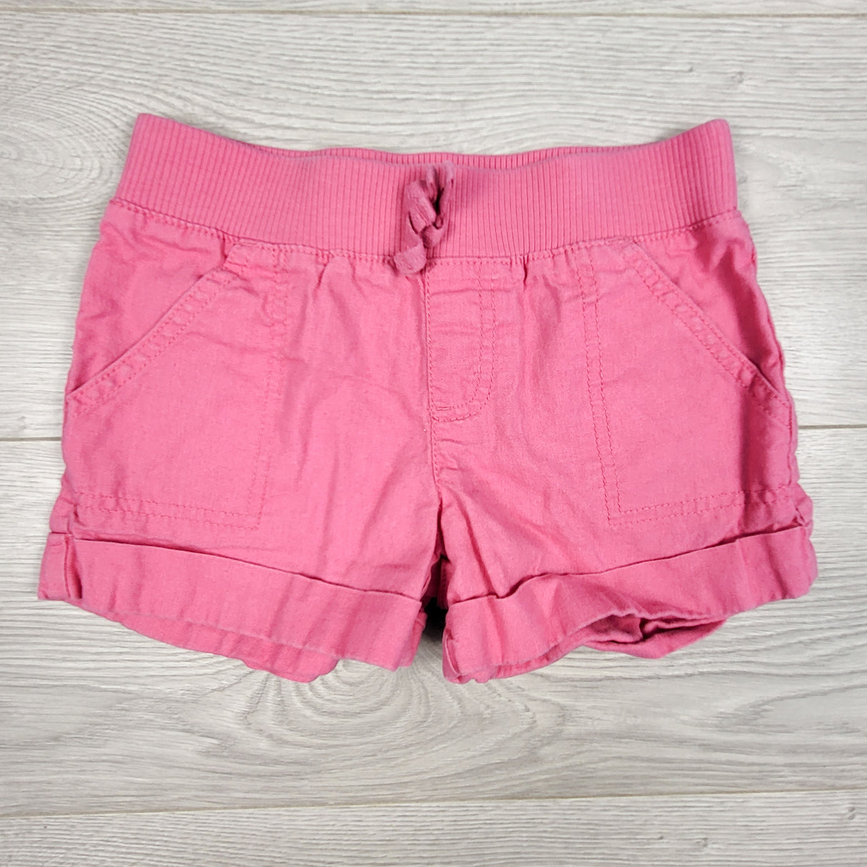 Gymboree pink cuffed linen blend shorts. Size 7