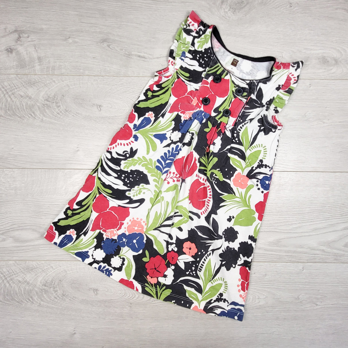 Tea Collection floral print cotton dress. Size 6