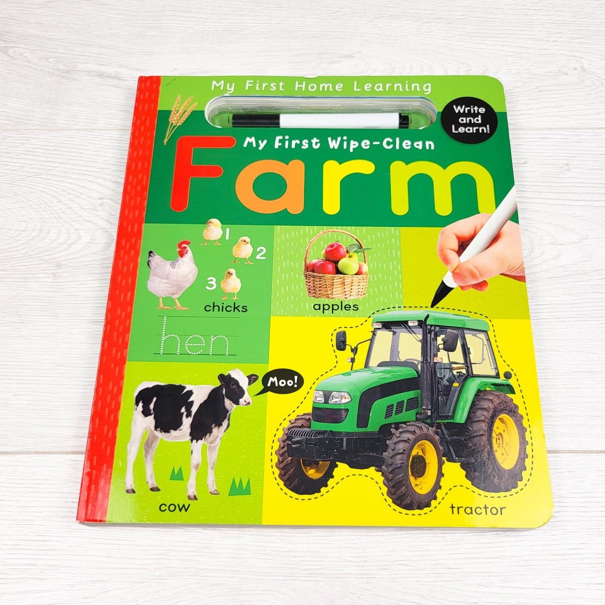 Farm. Dry erase book