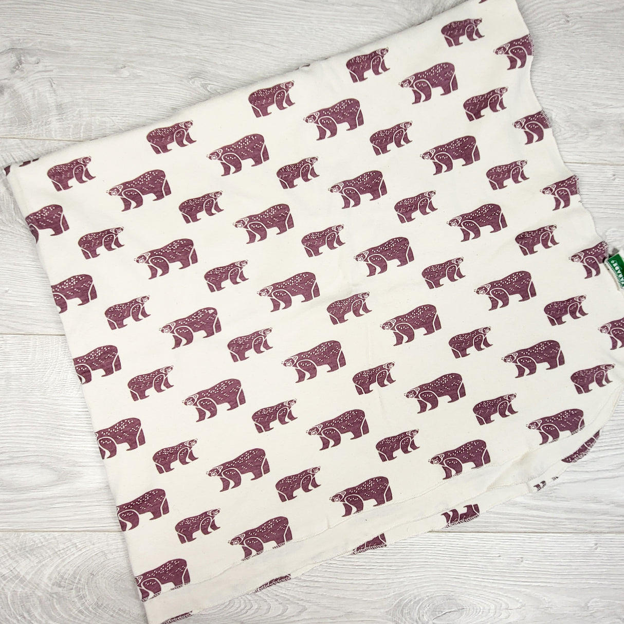 Parade Organics cotton baby blanket with bears