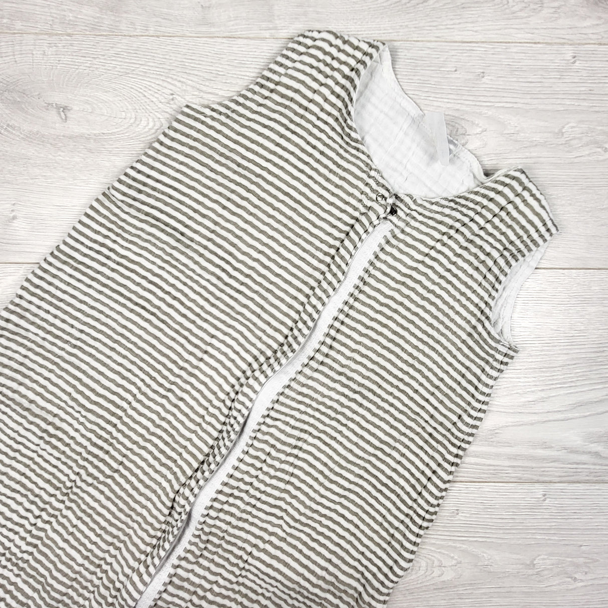Little Unicorn striped muslin cotton sleep bag. Size 18-24 months