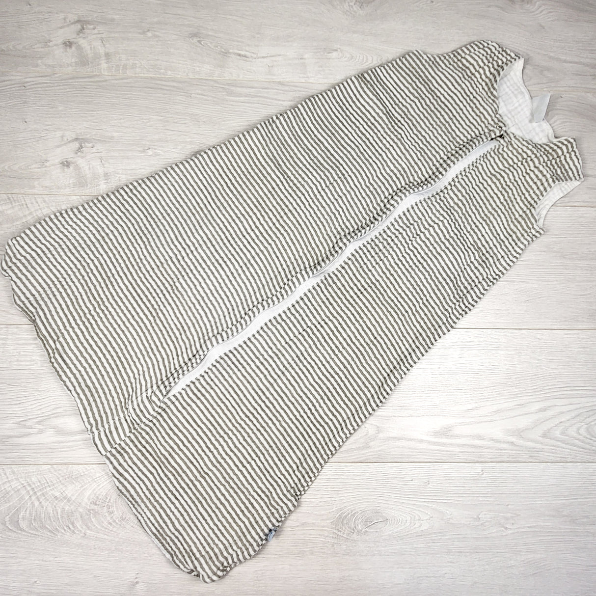 Little Unicorn striped muslin cotton sleep bag. Size 18-24 months