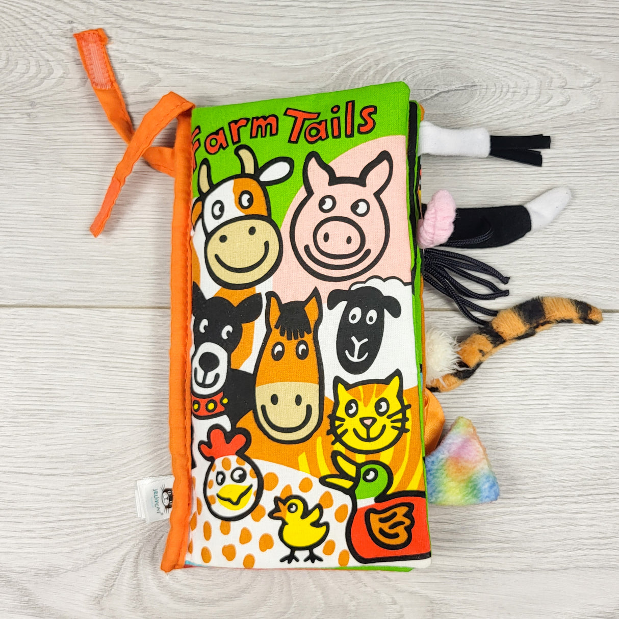 Jellycat Farm Tails soft book
