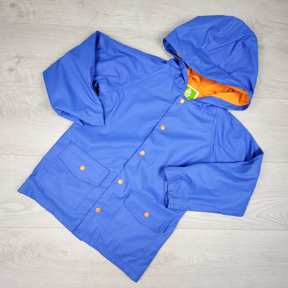 OAKI blue rain jacket. Size 5T