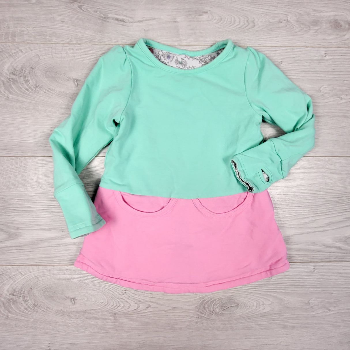 Peekaboo Beans reversible dress. Size 2T