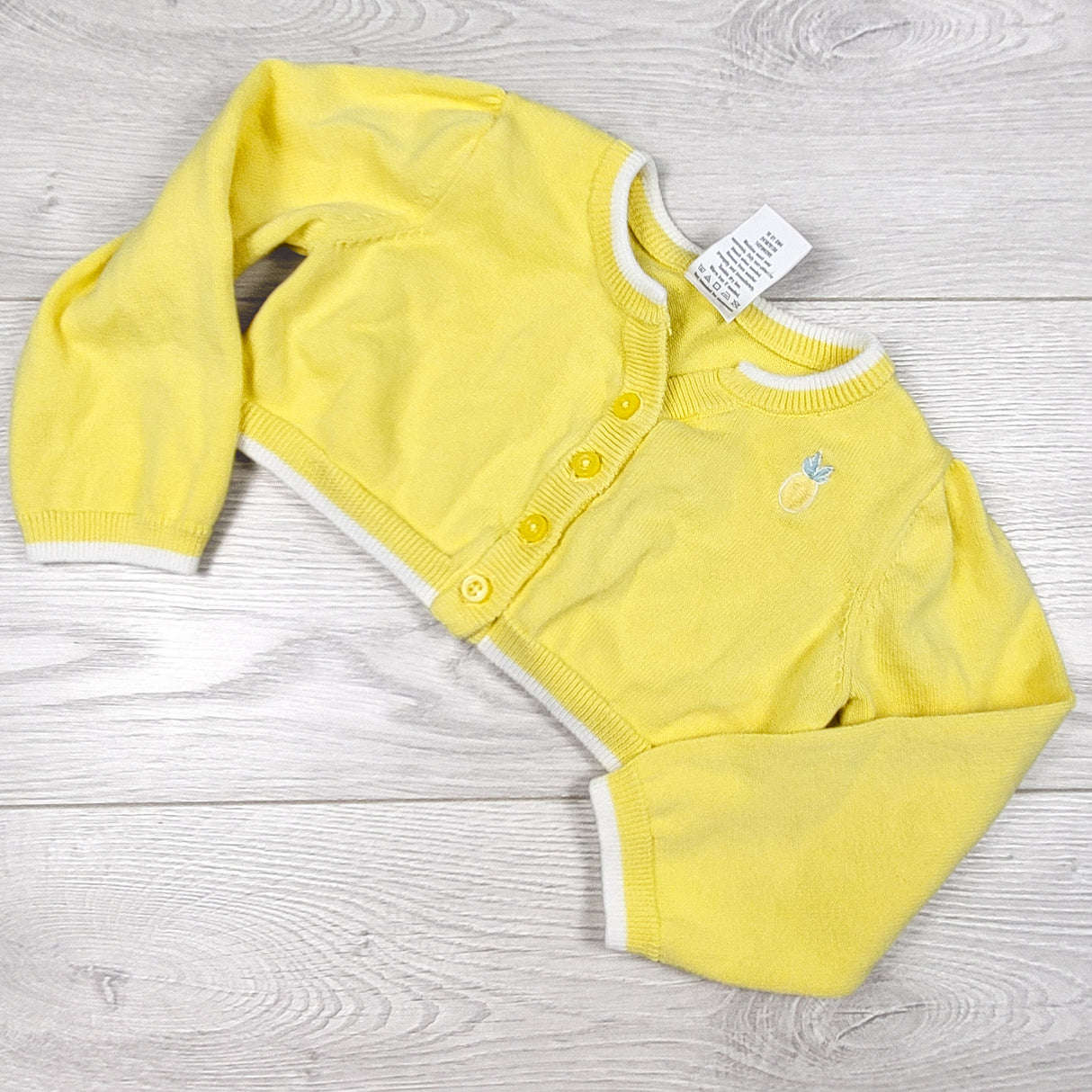 Gymboree yellow shrug style cardigan sweater. Size 18-24 months