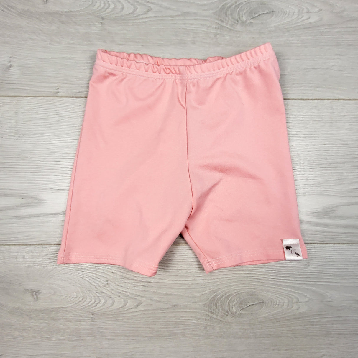 Bear and Roo pink handmade spandex bike shorts. Size 8