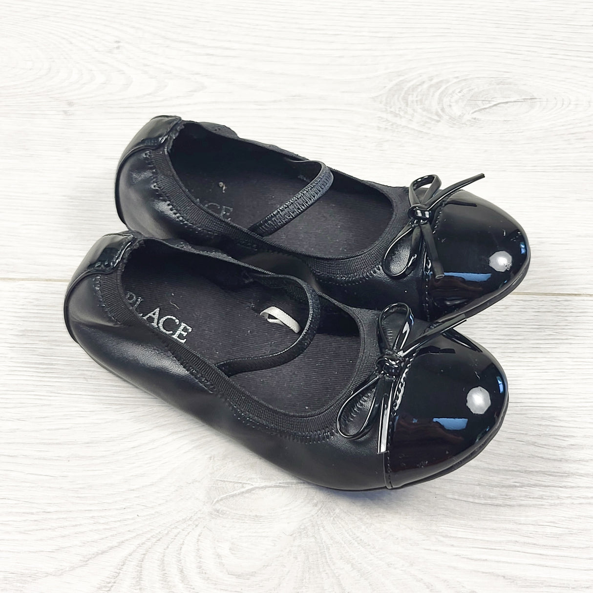 Children's Place black ballet flats. Size 10