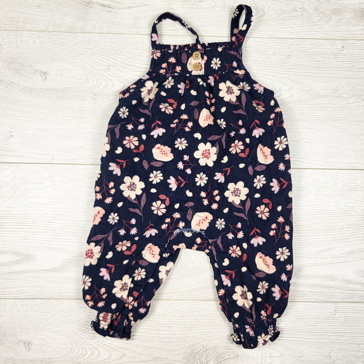 Anko floral print corduroy overalls. Size 0-3 months