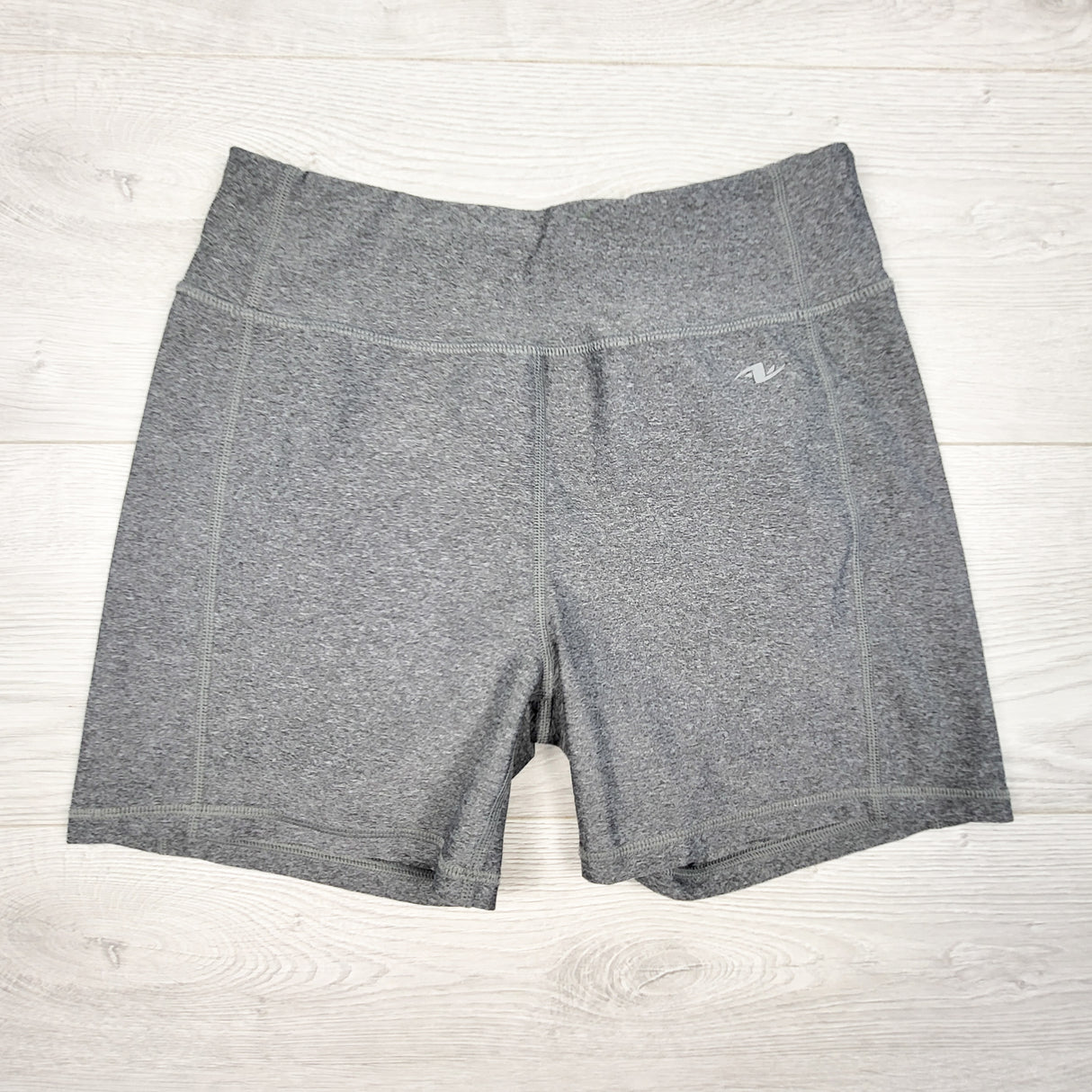 Athletic Works grey spandex bike shorts. Size 14/16