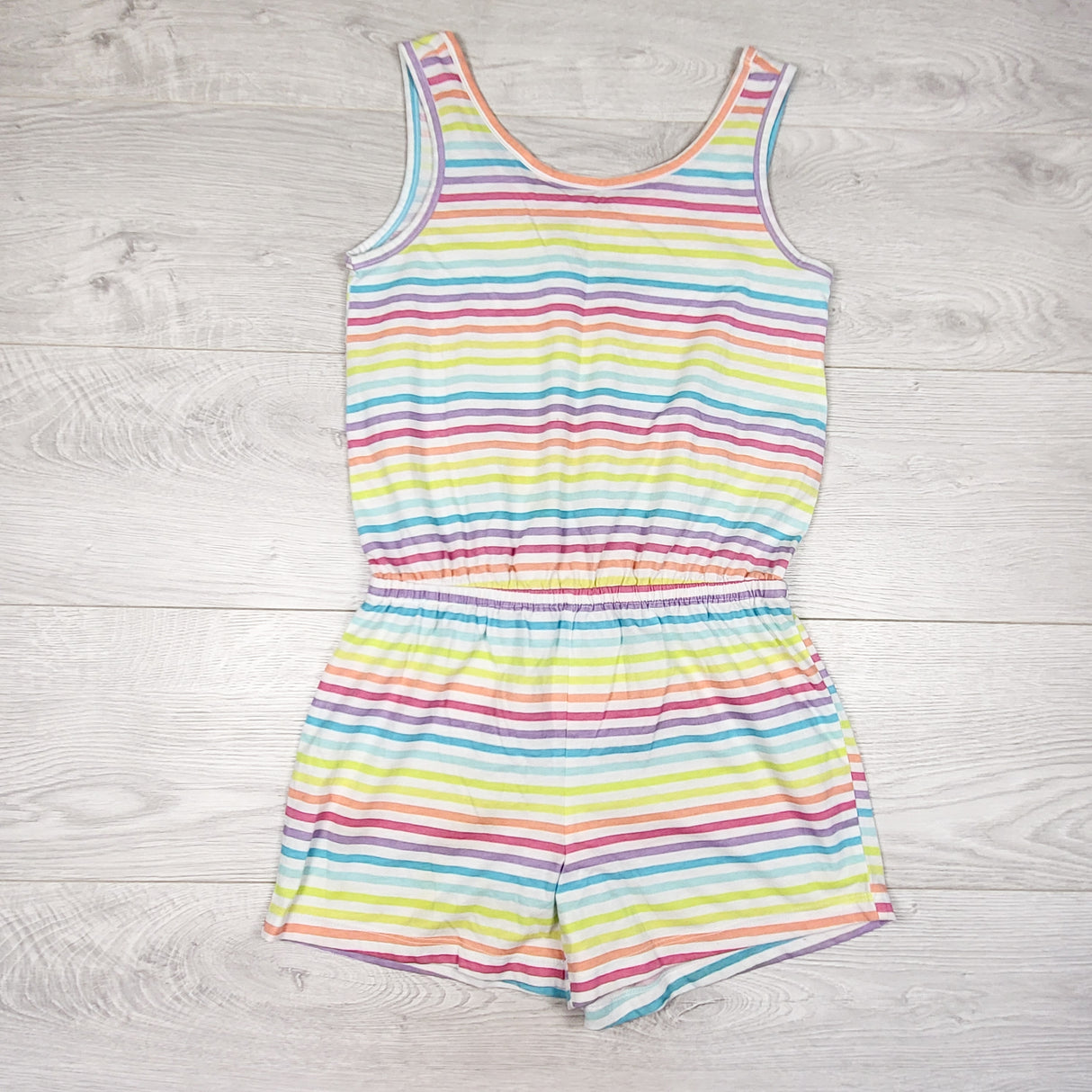 Children's Place multi-striped romper. Size 10/12