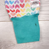 Small Town Baby handmade pants with hearts. Size 12-18 months - AS IS