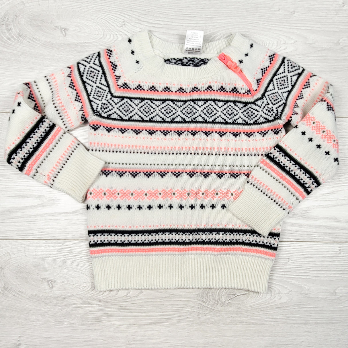 Gymboree white patterned sweater. Size 4T
