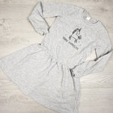 Golf and Kids grey "Stay Magical" sweatshirt dress with unicorn. Size 7/8