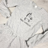 Golf and Kids grey "Stay Magical" sweatshirt dress with unicorn. Size 7/8