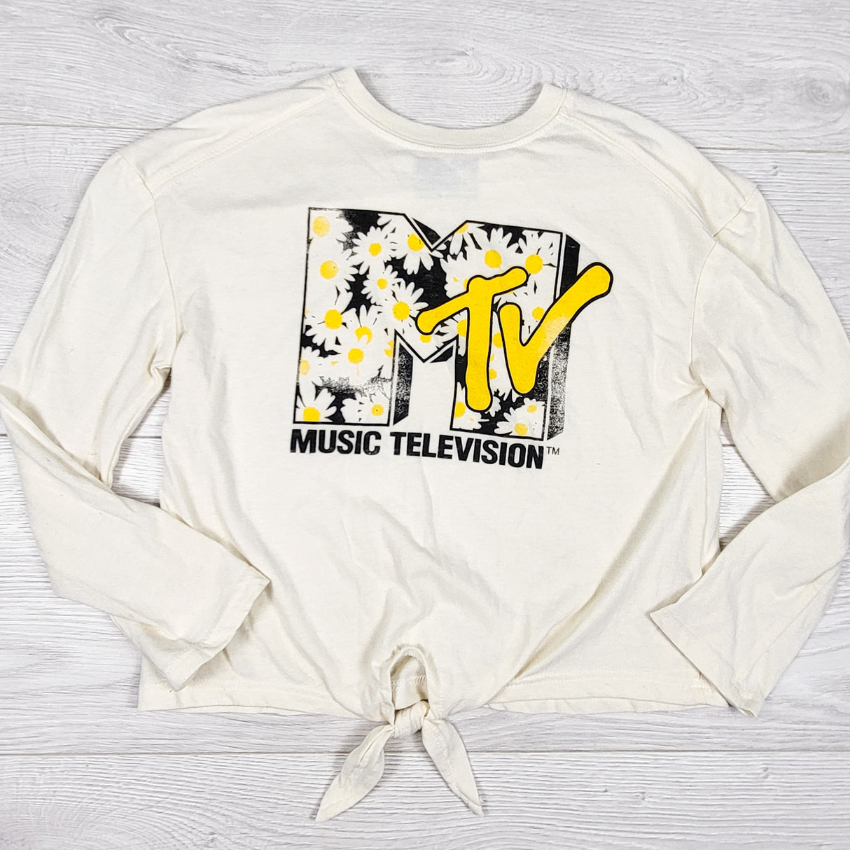 Yellow knotted MTV top. Size 7