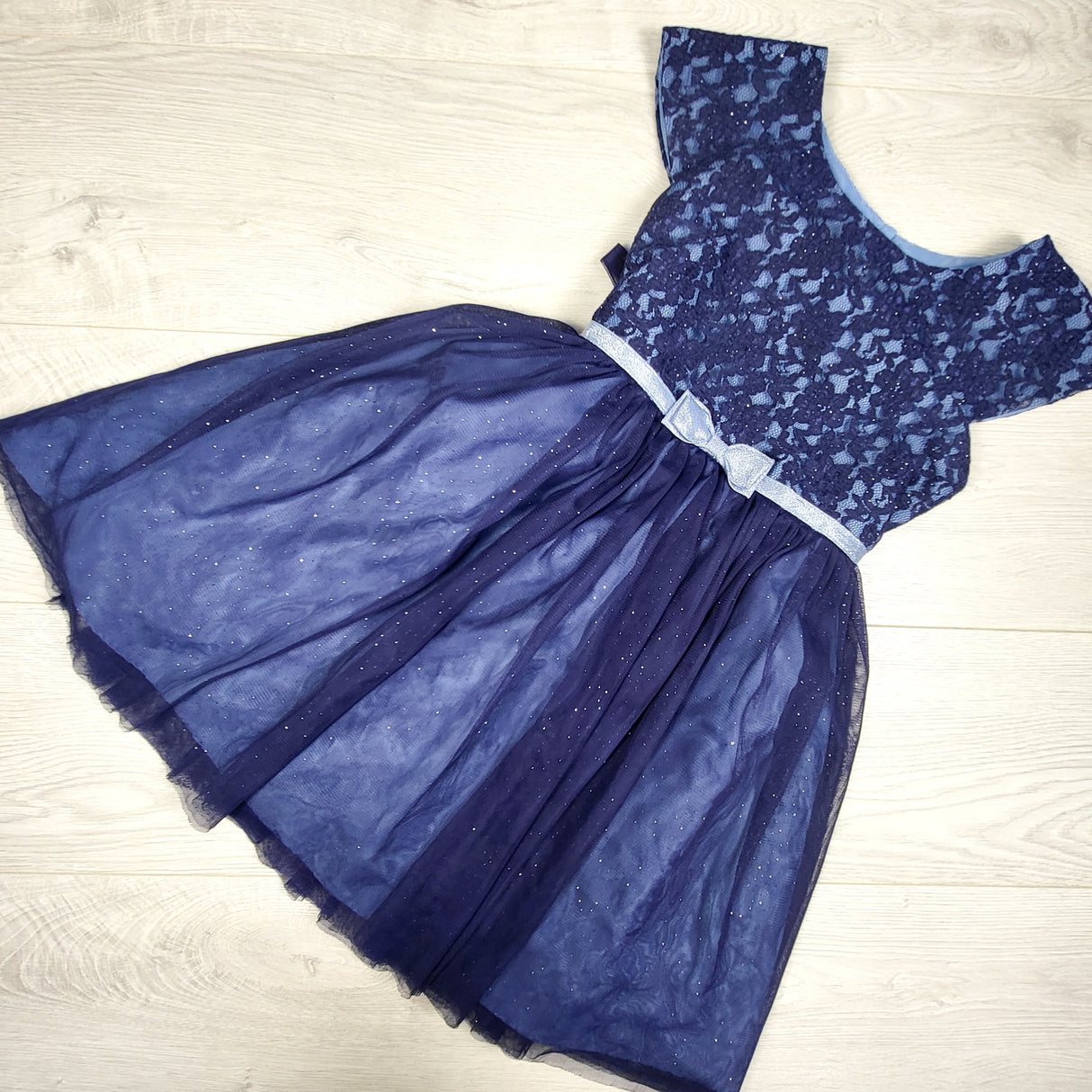 Jona Michelle navy special occasion dress with sparkles. Size 7