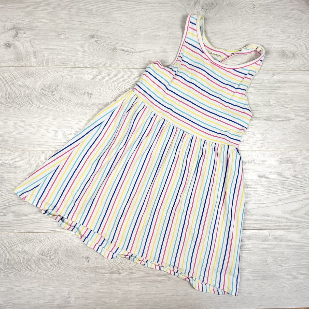 Joe white striped sleeveless dress. Size 5T