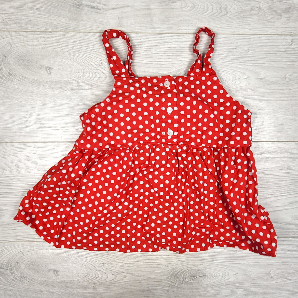 Shein red polka dot peplum top. Size 5T