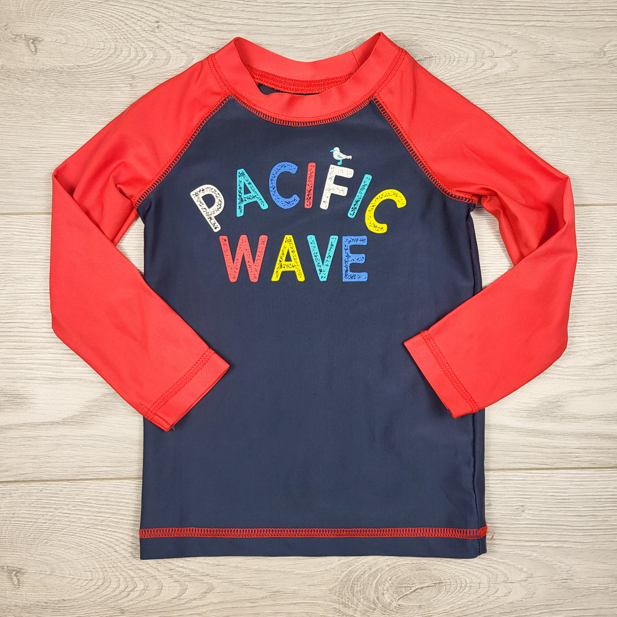 George navy and red "Pacific Wave" rash guard. Size 2T