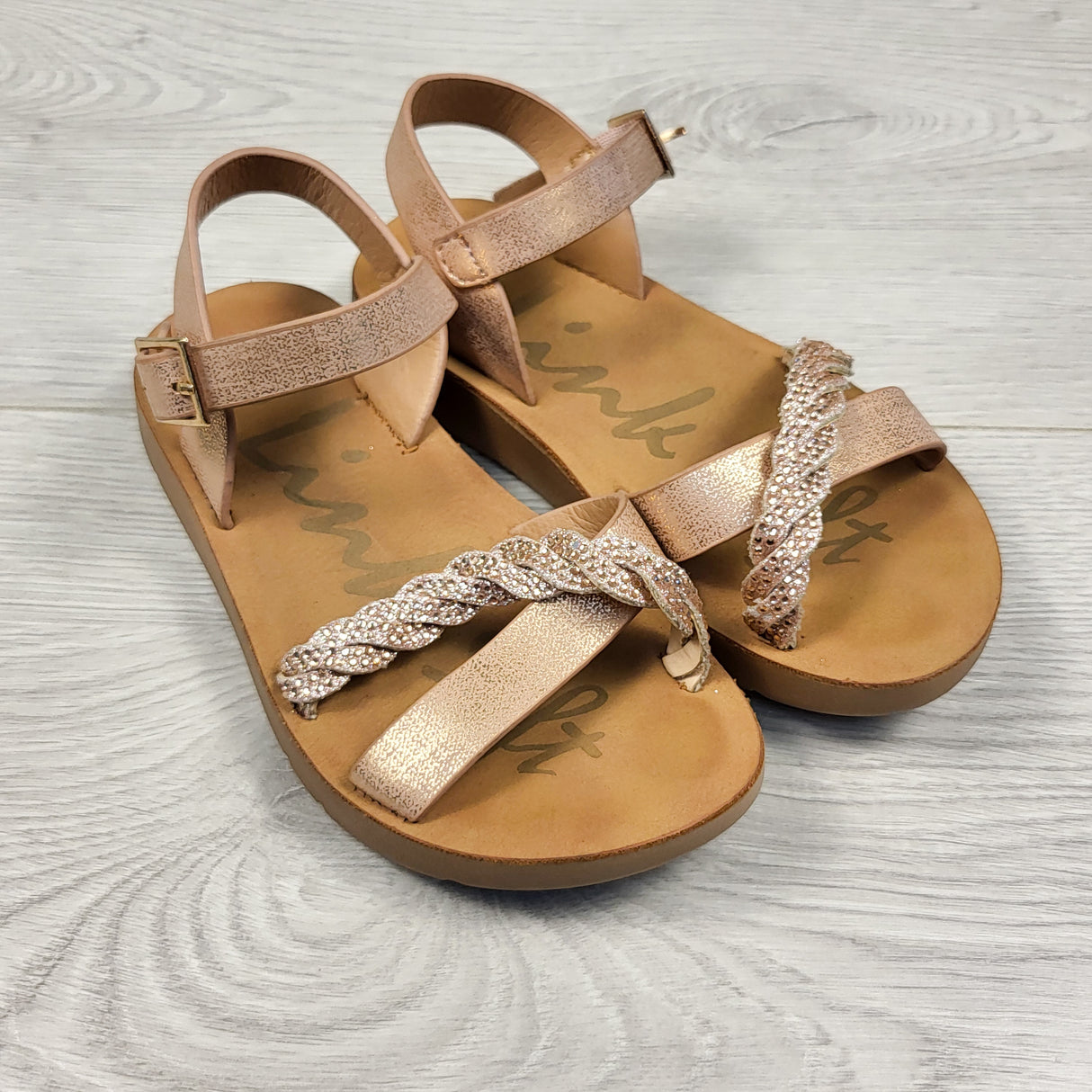 Links rose gold sandals. Size 9