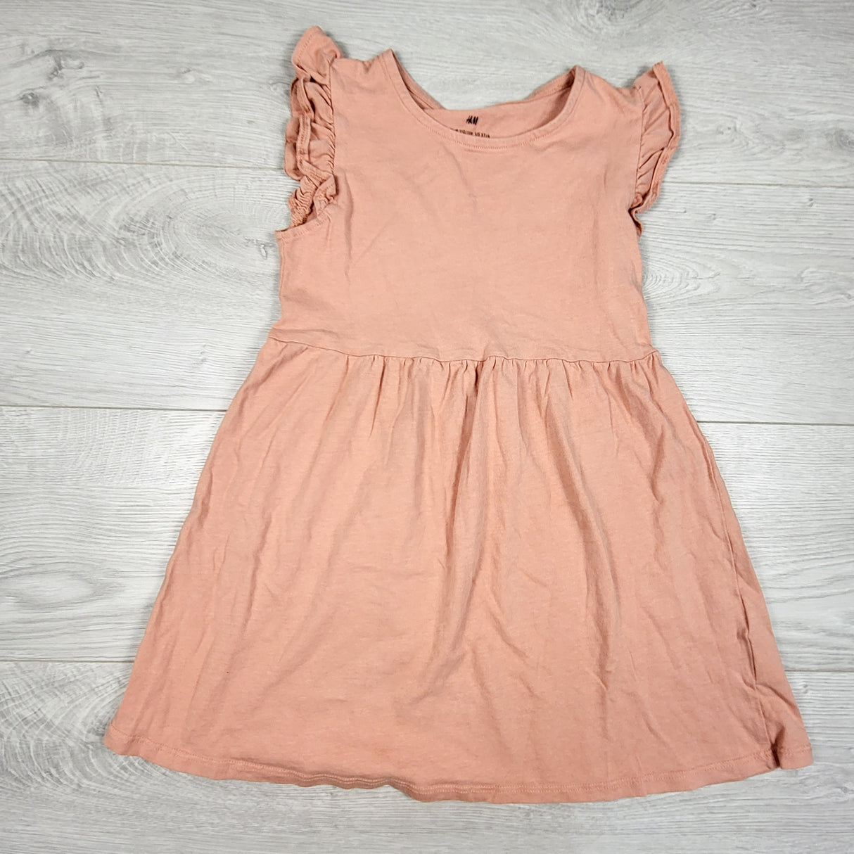 H and M pink dress with ruffles. Size 4-6 Years