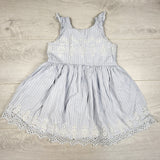 Gap blue striped dress with eyelet detail. Size 5T