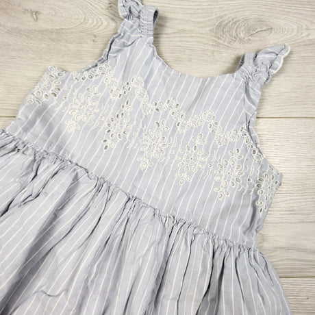 Gap blue striped dress with eyelet detail. Size 5T
