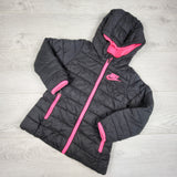 Nike black and pink puffer jacket. Size 4T - AS IS