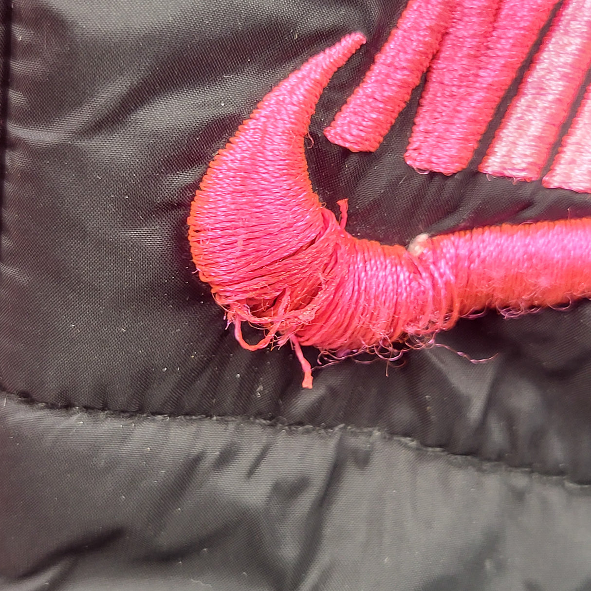 Nike black and pink puffer jacket. Size 4T - AS IS