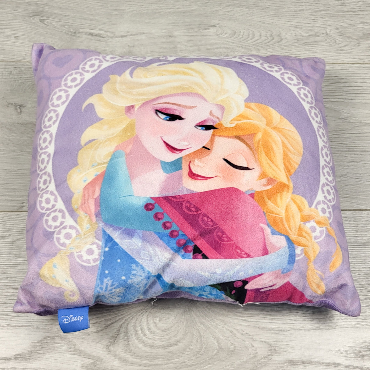 Frozen square throw pillow with Anna and Elsa (sorry, no shipping)