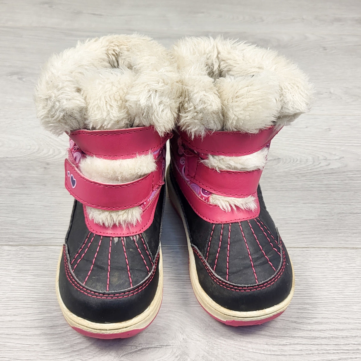 Pink snow boots. Size 8