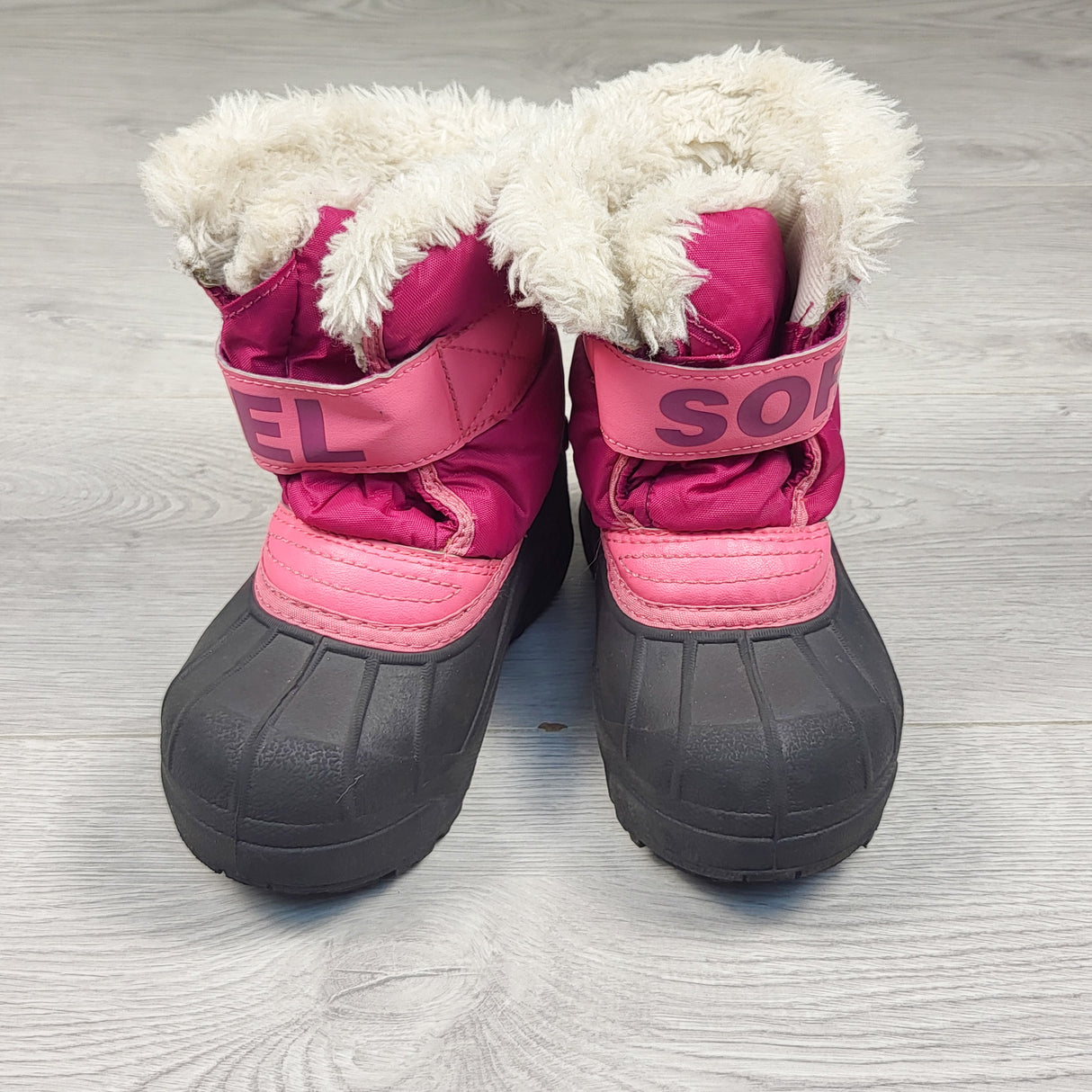 Pink Sorel snow boots. Size 10