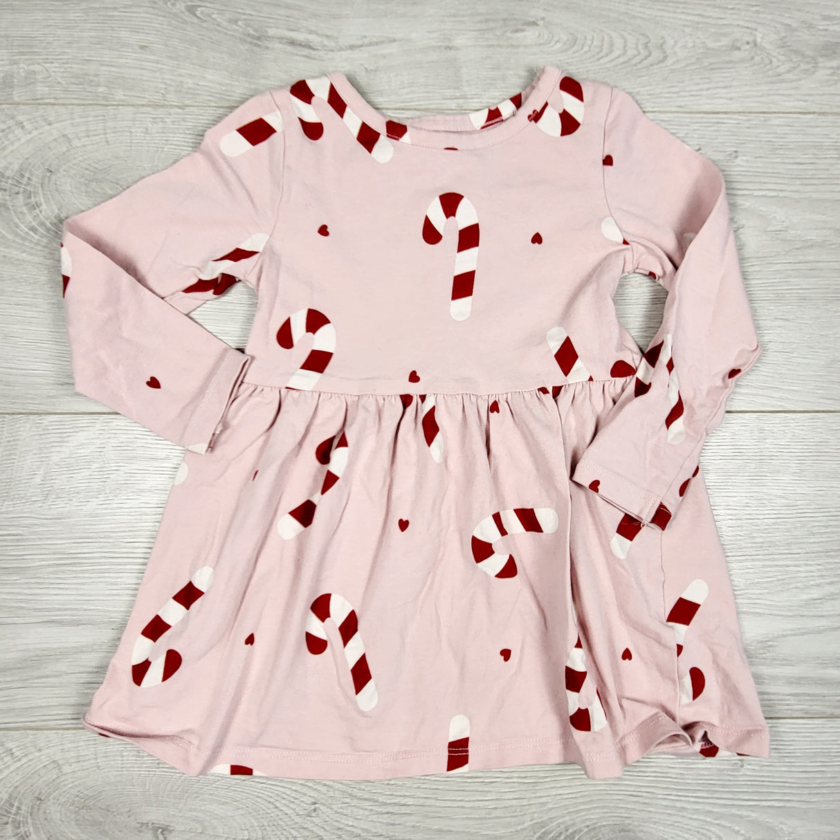 H and M pink candy cane dress. Size 18-24 months