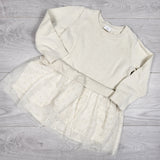 Gap ivory sweater dress with tulle skirting. Size 18-24 months