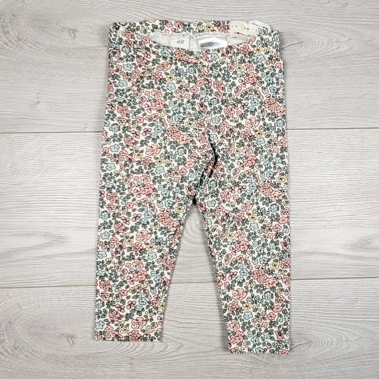 H and M floral print leggings. Size 9-12 months