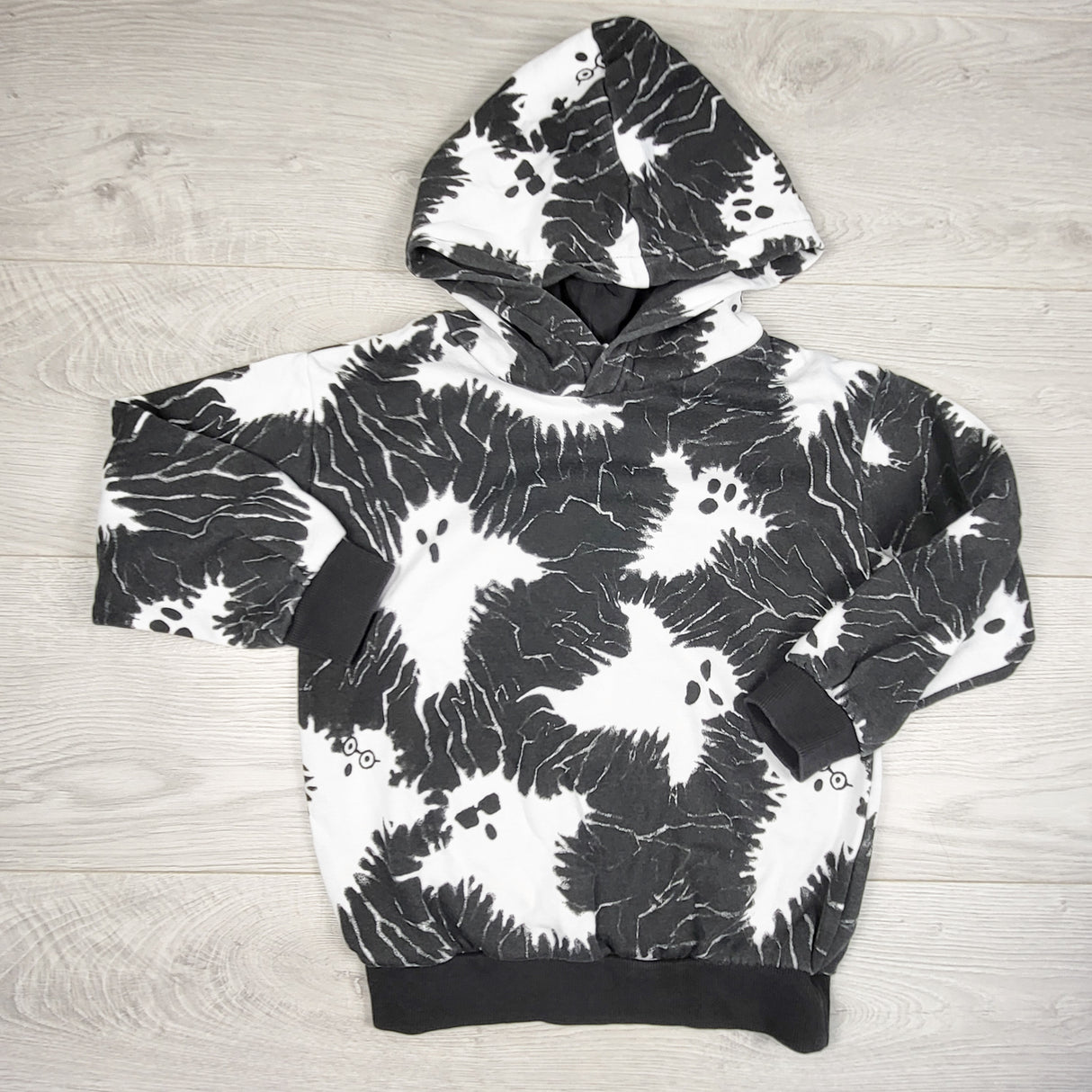 H and M pullover ghost hoodie. Size 4-6 Years