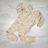 Jax and Lennon beige patterned bamboo sleeper. Size 18-24 months