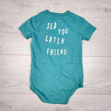 Carters teal "See You Later Friend" bodysuit. Size 24 months