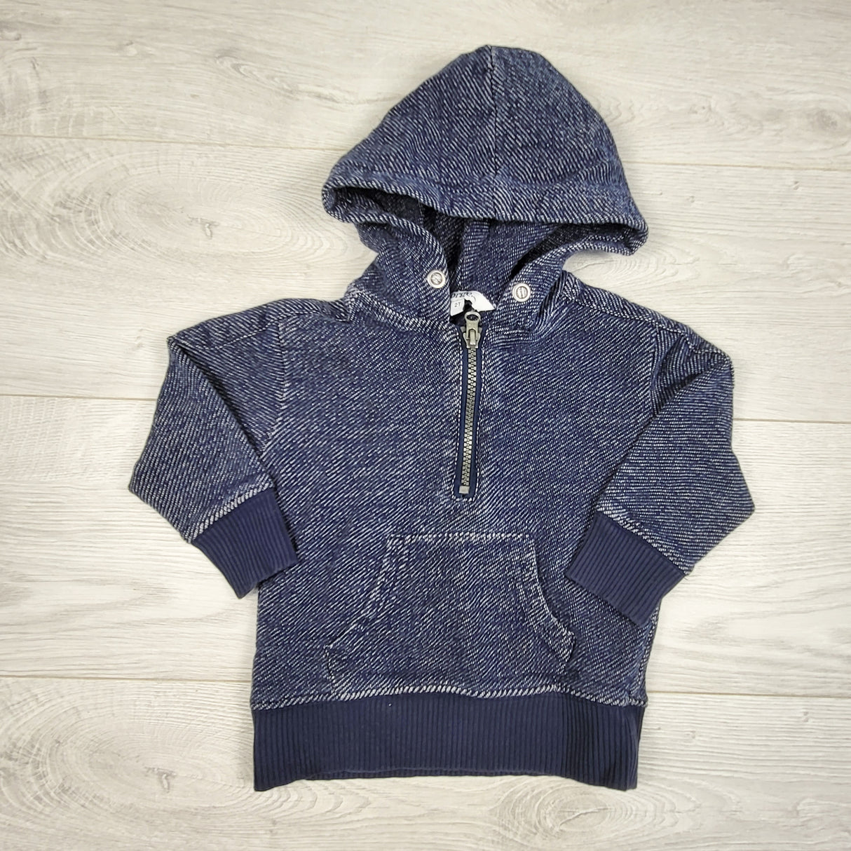 George navy marled zip up hoodie. Size 2T