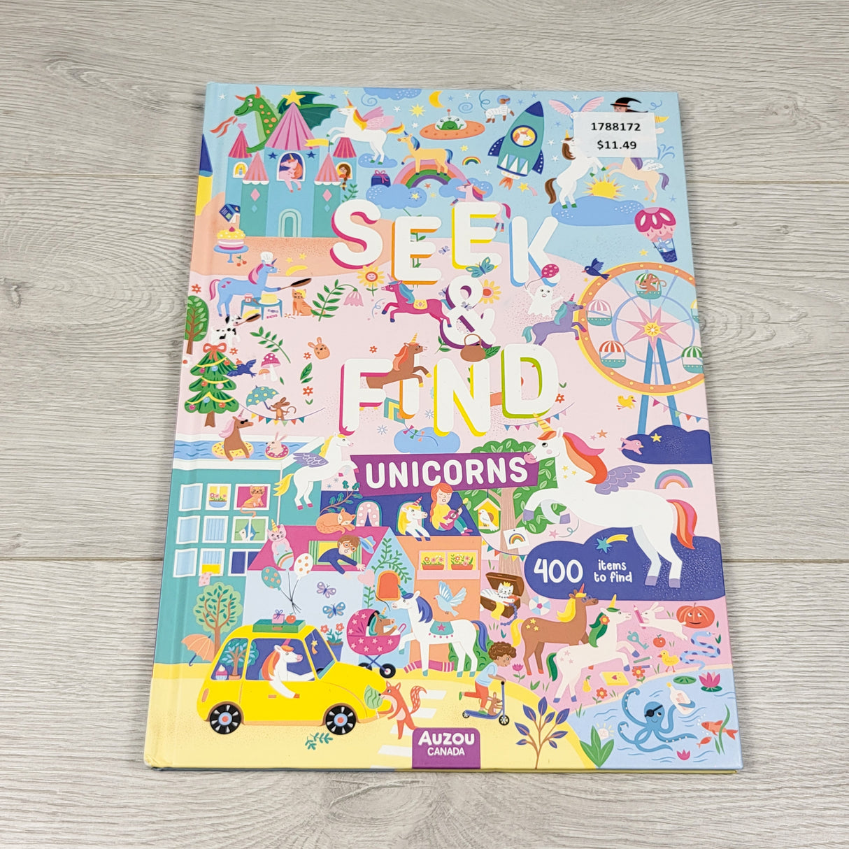 Seek and Find Unicorns. Hardcover look and find book