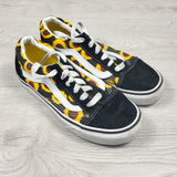 Vans black "Old Skool" runners with sunflowers. Youth size 1.5